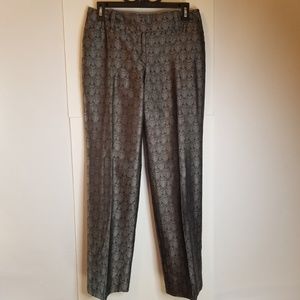 ❤ Ann Taylor 100% Silk Metallic Pants Sz 4P